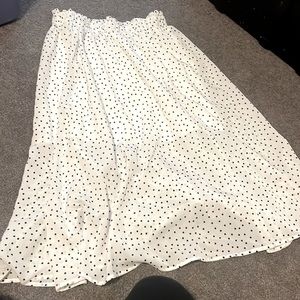 Polkadot midi skirt